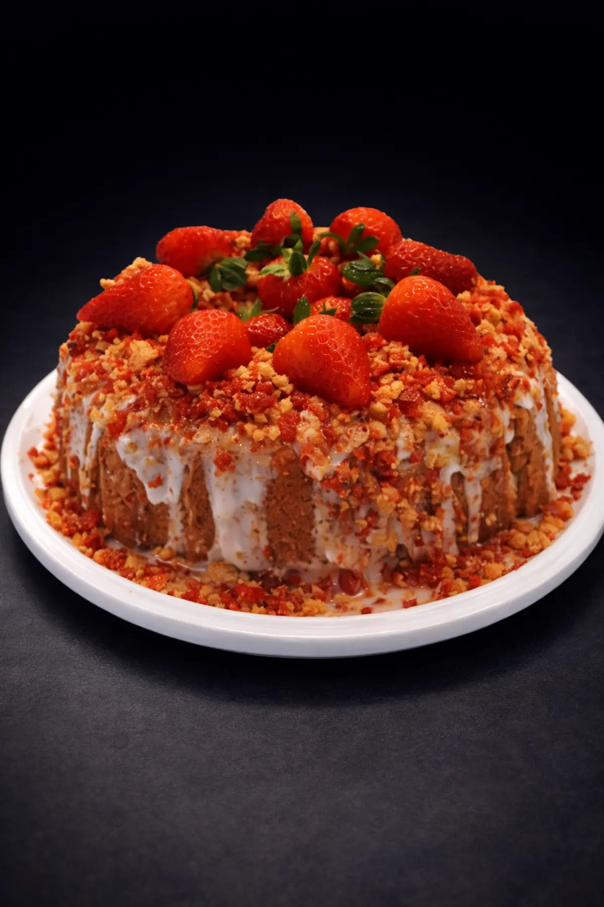 Strawberry Crunch Pound Cake